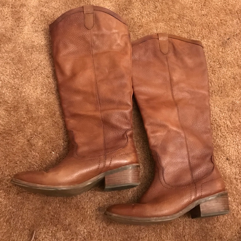 Tall leather boots